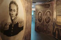 Portret Filipa de Girarda na wystawie w Kręgielni