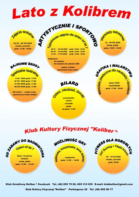 plakat lato 2020 koliber A3, FB