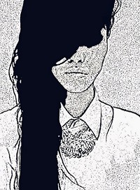 Miriam Brzezińska. Autoportret, 
sitodruk