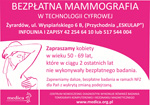 Zapraszamy na bezpłatne badania mammograficzne