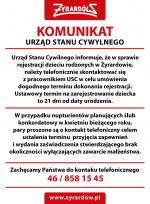 Komunikat Urzędu Stanu Cywilnego